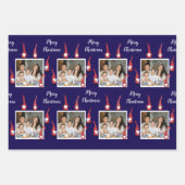 Feuille De Papier Cadeau Joyeux Noël Photo personnalisée avec des Gnomes am (Devant 2)