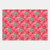 Feuille De Papier Cadeau Joyeux Noël Script Nutcracker Motifs festifs (Devant)