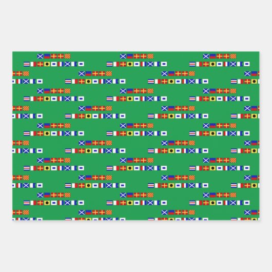 Feuille De Papier Cadeau Joyeux Noël Signal Nautique Drapeau do-it-yourself (Devant 2)
