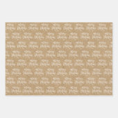 Feuille De Papier Cadeau Joyeux Noël simple Noël Fête de l'artisanat Guerre (Devant 3)