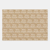 Feuille De Papier Cadeau Joyeux Noël simple Noël Fête de l'artisanat Guerre (Devant 2)