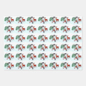 Feuille De Papier Cadeau Joyeux Noël! Snowman avec amis (Devant 3)