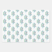 Feuille De Papier Cadeau Joyeux Noël ! Snowman avec chat et chiot (Devant 2)