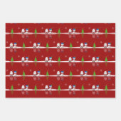 Feuille De Papier Cadeau Joyeux Noël Snowman et Père Noël (Devant 2)