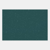 Feuille De Papier Cadeau Joyeux Noël sombre turquoise fête (Devant 2)