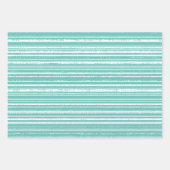 Feuille De Papier Cadeau Joyeux Noël Turquoise Hiver Bleu (Devant 3)