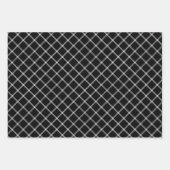 Feuille De Papier Cadeau Joyeux Noir et Blanc (Devant 2)