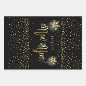 Feuille De Papier Cadeau Joyeux Nouvel An 20XX & Gold Noël Luxe (Devant 3)