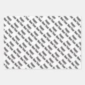 Feuille De Papier Cadeau Joyeux Nouvel An Jaune rouge noir (Devant 3)