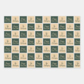 Feuille De Papier Cadeau Joyeux Nouvel An Typographie Minimal (Devant)