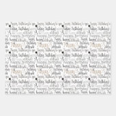 Feuille De Papier Cadeau Joyeux Ombre rose violet d'anniversaire (Devant 2)