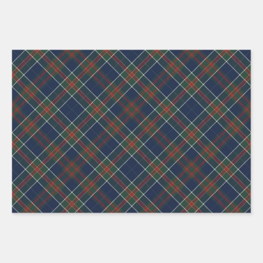 Feuille De Papier Cadeau Joyeux Pawlidays Chien Bleu Plaid Noël (Devant 2)
