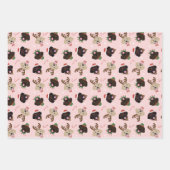 Feuille De Papier Cadeau Joyeux Pawlidays Labrador Retriever Dogs (Devant 3)