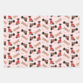Feuille De Papier Cadeau Joyeux Pawlidays Labrador Retriever Dogs (Devant 2)