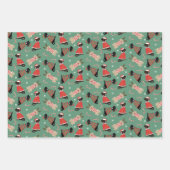 Feuille De Papier Cadeau Joyeux Pawlidays Labrador Retriever Dogs (Devant)