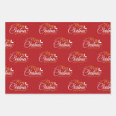 Feuille De Papier Cadeau Joyeux petit Noël (Devant)