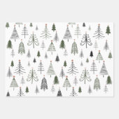 Feuille De Papier Cadeau Joyeux pins de Noël (Devant 3)