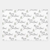 Feuille De Papier Cadeau Joyeux pins de Noël (Devant)