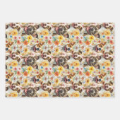 Feuille De Papier Cadeau Joyeux Pitbull Chiens, Pit Bulls (Devant)