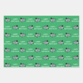 Feuille De Papier Cadeau Joyeux Poisson Sophistiqué Anniversaire (Devant 3)