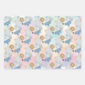 Feuille De Papier Cadeau Joyeux premier jour anniversaire (Devant 2)