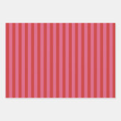 Feuille De Papier Cadeau Joyeux rouge rose brillant rayé Noël (Devant 2)
