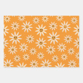 Feuille De Papier Cadeau Joyeux sourire rétro fleurs blanches motif (Devant 2)