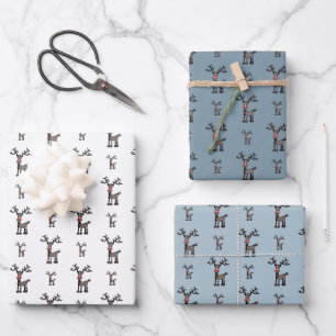 Feuille De Papier Cadeau Joyeux Stressmas avec Rudolph