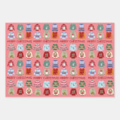 Feuille De Papier Cadeau Joyeux Sweaters de Noël (Devant 3)