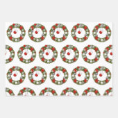 Feuille De Papier Cadeau Joyeux tigre de Noël mignon (Devant)