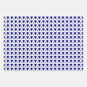 Feuille De Papier Cadeau Joyeux Triangle blanc de la marine de Noël (Devant 3)