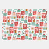 Feuille De Papier Cadeau Joyeux vacances Père Noël (Devant 2)