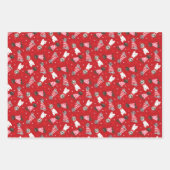 Feuille De Papier Cadeau Joyeux Valentines Day Chiens de Danse (Devant 2)