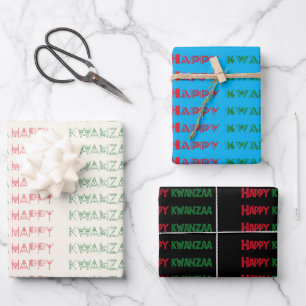 Feuille De Papier Cadeau Joyeux Vœux de Kwanzaa