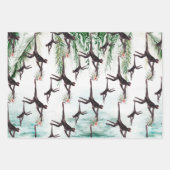 Feuille De Papier Cadeau Jungle de singe de l'Aquarelle tropicale (Devant)