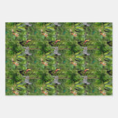 Feuille De Papier Cadeau Jungle, tropical, oiseaux, toucan, perroquets, tig (Devant)