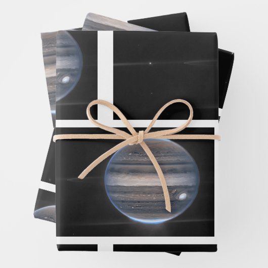 Feuille De Papier Cadeau Jupiter en infrarouge, télescope spatial James Web (En situation)