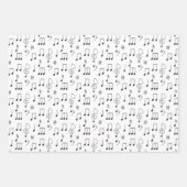 Feuille De Papier Cadeau Just Noted Music Wrapping Paper Sheets (Devant 3)