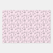 Feuille De Papier Cadeau Juste Noté Rose (Devant)