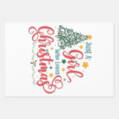 Feuille De Papier Cadeau Juste une fille qui aime Noël (Devant)