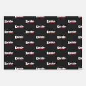Feuille De Papier Cadeau Karate Arts Martiaux Swish Abstrait (Devant)