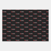 Feuille De Papier Cadeau Karate Martial Arts Rouge (Devant 2)