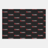 Feuille De Papier Cadeau Karate Martial Arts Rouge (Devant)