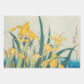 Feuille De Papier Cadeau Katsushika Hokusai - Grasshopper et Iris (Devant 3)