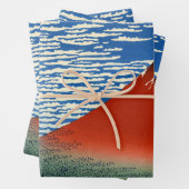 Feuille De Papier Cadeau Katsushika Hokusai - Vent Fin, Matin Clair (En situation)