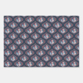 Feuille De Papier Cadeau Kawaii Christmas Fox Dot Mandala Ogee Damask (Devant 3)