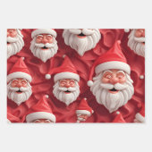 Feuille De Papier Cadeau Kawaii Cute 3D Père Noël (Devant 2)