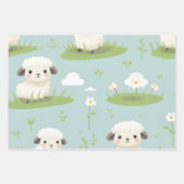 Feuille De Papier Cadeau Kawaii mignon mouton bébé (Devant 3)