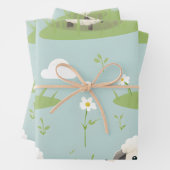 Feuille De Papier Cadeau Kawaii mignon mouton bébé (En situation)