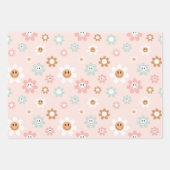 Feuille De Papier Cadeau Kawaii Rétro Joyeuse Marguerite (Devant 2)